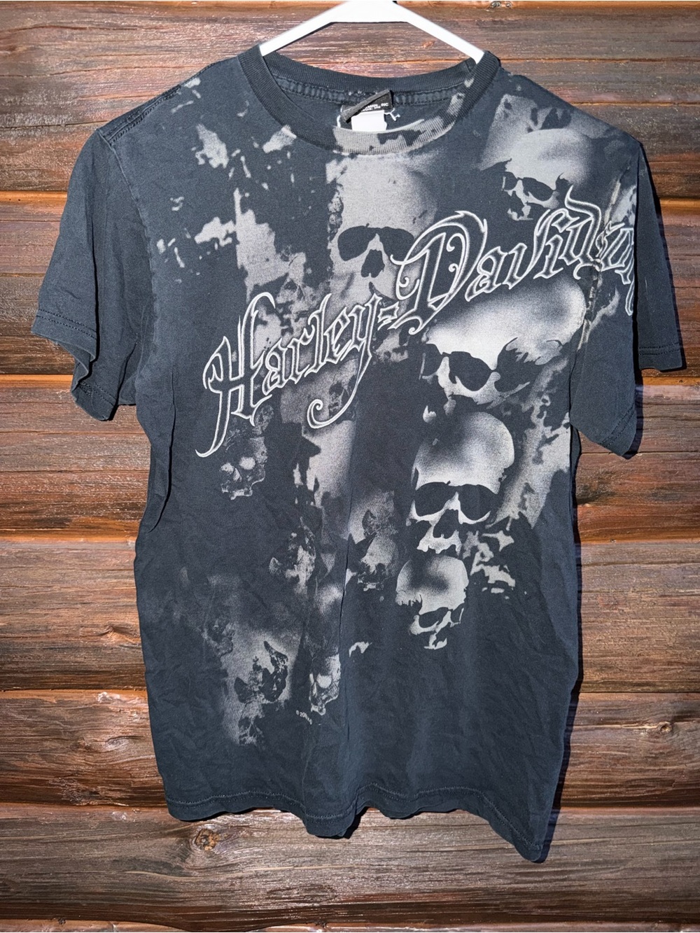 Vintage Harley Davidson Skull T Shirt Men Size Small- Y2K Dubois PA- Read